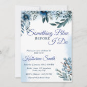 Bridal Shower Invitation Template, Something Blue Kaart (Voorkant)