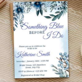 Bridal Shower Invitation Template, Something Blue  Kaart