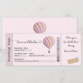 Bridal Shower Invitation, Traveling Theme, Plane Kaart (Voorkant / Achterkant)