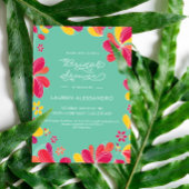 Bridal Shower Invitation, Tropisch, Hawaïaans, Lua Kaart