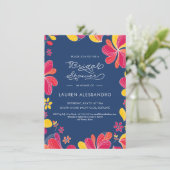 Bridal Shower Invitation, Tropisch, Hawaïaans, Lua Kaart (Staand voorkant)