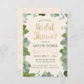 Bridal Shower Invitation - Tuin, Custom, Floral Kaart (Voorkant / Achterkant)