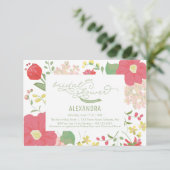 Bridal Shower Invitation - Tuin, Floral, lente Kaart (Staand voorkant)