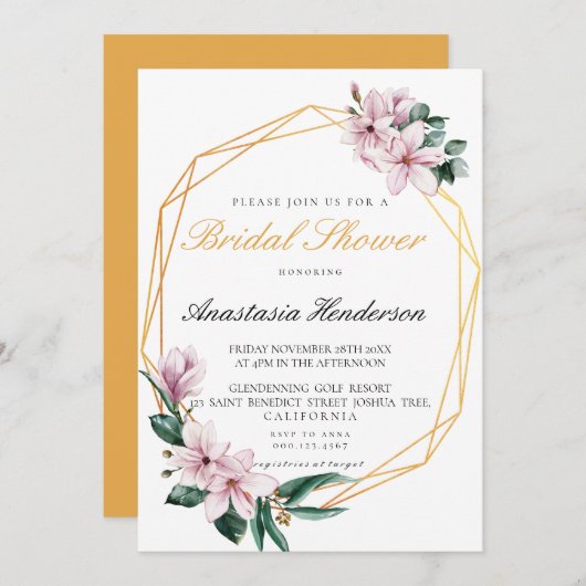 Bridal Shower Invitation. Uitnodiging (Voorkant / Achterkant)