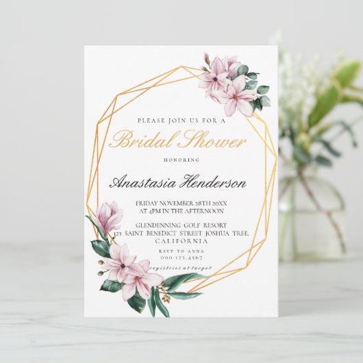 Bridal Shower Invitation. Uitnodiging (Staand voorkant)