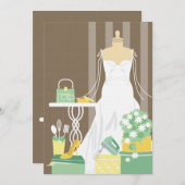 Bridal Shower Invitation - Uw eigen tekst toevoege Kaart (Voorkant / Achterkant)