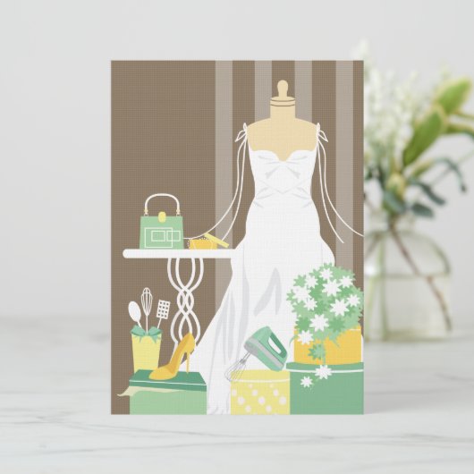 Bridal Shower Invitation - Uw eigen tekst toevoege Kaart (Staand voorkant)