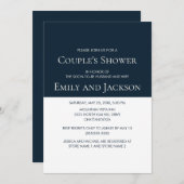 Bridal Shower Invitation van Navy Blue White Coupl Kaart (Voorkant / Achterkant)