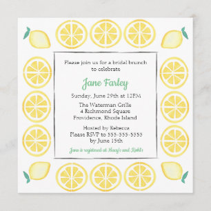 Bridal Shower Invitation w/Green Accent Kaart