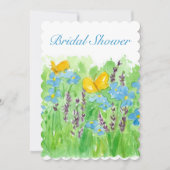 Bridal Shower Invitation Waterverf Wildbloemen Kaart (Voorkant)