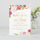 Bridal Shower Invitation, Weddenschap, Gold Kaart (Staand voorkant)