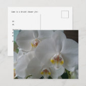 Bridal Shower Invitation White Orchids Briefkaart (Voorkant / Achterkant)