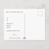 Bridal Shower Invitation White Orchids Briefkaart (Achterkant)
