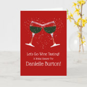 Bridal Shower Invitation Wine Tasting of Winery Kaart (Gele Bloem)