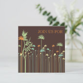 Bridal Shower Invitation with Flowers Kaart (Staand voorkant)