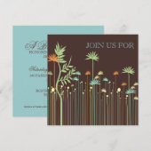 Bridal Shower Invitation with Flowers Kaart (Voorkant / Achterkant)