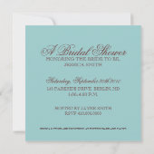 Bridal Shower Invitation with Flowers Kaart (Achterkant)