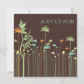 Bridal Shower Invitation with Flowers Kaart (Voorkant)