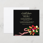Bridal Shower Invitation [zwart] Kaart (Voorkant / Achterkant)