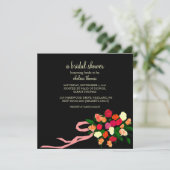 Bridal Shower Invitation [zwart] Kaart (Staand voorkant)
