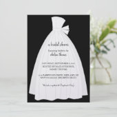 Bridal Shower Invitation {zwart} Kaart (Staand voorkant)