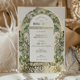  Bridal Shower Invitations Art Nouveau Deco Folie Uitnodiging