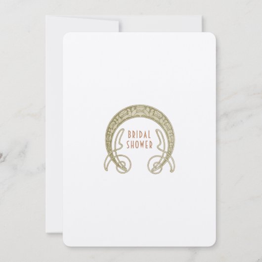  Bridal Shower Invitations Art Nouveau Deco Kaart (Achterkant)
