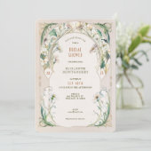  Bridal Shower Invitations Art Nouveau Deco Kaart (Staand voorkant)