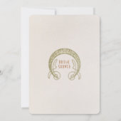 Bridal Shower Invitations Art Nouveau Deco Kaart (Achterkant)