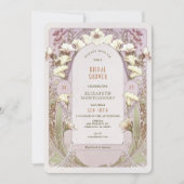 Bridal Shower Invitations Art Nouveau Deco Kaart (Voorkant)