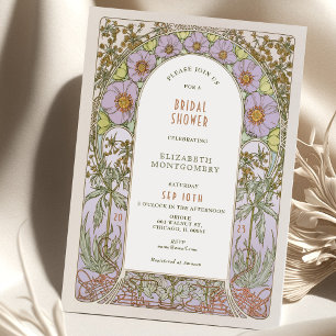 Bridal Shower Invitations Art Nouveau Deco Kaart