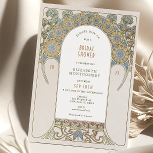 Bridal Shower Invitations Art Nouveau Deco Kaart