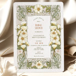 Bridal Shower Invitations Art Nouveau Deco Kaart<br><div class="desc">Deze verbluffende bruidelijke doucheuitnodiging is voorzien van de iconische Art Nouveau-stijl van Alphonse Mucha. Het ontwerp is geïnspireerd door de elegante lijnen en stromende curven van Art Nouveau, met een aanraking van Art Deco glamour. De uitnodiging bevat ingewikkelde bloemdetails. De tekst is afgedrukt in een stijlvol lettertype, perfect voor elke...</div>