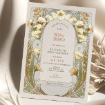 Bridal Shower Invitations Art Nouveau Deco Kaart<br><div class="desc">Deze verbluffende bruidelijke doucheuitnodiging is voorzien van de iconische Art Nouveau-stijl van Alphonse Mucha. Het ontwerp is geïnspireerd door de elegante lijnen en stromende curven van Art Nouveau, met een aanraking van Art Deco glamour. De uitnodiging bevat ingewikkelde bloemdetails. De tekst is afgedrukt in een stijlvol lettertype, perfect voor elke...</div>