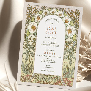 Bridal Shower Invitations Art Nouveau Deco Kaart