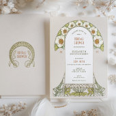  Bridal Shower Invitations Art Nouveau Deco Kaart
