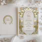 Bridal Shower Invitations Art Nouveau Deco Kaart