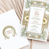 Bridal Shower Invitations Art Nouveau Deco Kaart