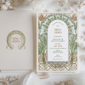  Bridal Shower Invitations Art Nouveau Deco Kaart