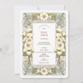  Bridal Shower Invitations Art Nouveau Deco Kaart (Voorkant)