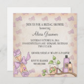Bridal Shower Invitations (Beauty & Pamper Theme) Kaart (Voorkant / Achterkant)