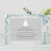 Bridal Shower Invitations {Blauw} Kaart (Staand voorkant)