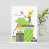 Bridal Shower Invitations {Blonde Bride} Kaart (Staand voorkant)