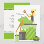 Bridal Shower Invitations {Blonde Bride} Kaart (Voorkant / Achterkant)