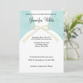 Bridal Shower Invitations Blue Dress Kaart (Staand voorkant)