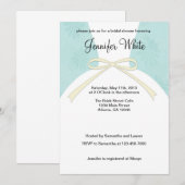 Bridal Shower Invitations Blue Dress Kaart (Voorkant / Achterkant)