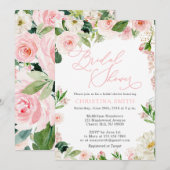 Bridal Shower Invitations Blush Floral Kaart (Voorkant / Achterkant)