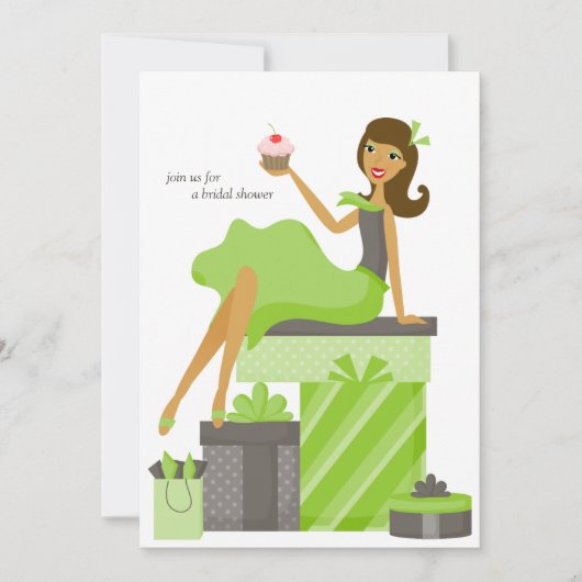 Bridal Shower Invitations {Brunette Brides} Kaart (Voorkant)