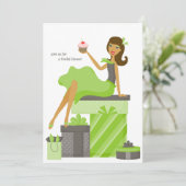 Bridal Shower Invitations {Brunette Brides} Kaart (Staand voorkant)