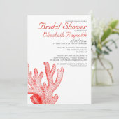 Bridal Shower Invitations Cute Beach Destination B Kaart (Staand voorkant)